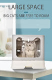 Foldable Cat Litter Box with Pull-Out Tray -Easy Cleaning and Anti-Splash Design Blue 51*41*38cm V888-ELOSUNG10444