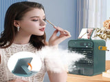 Small Home Fan, High Wind Power Desk Fan, Spray Cooled Air, Silent Desk Use, White V1370-AZ4-09055