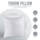 Hongan 20 x 20 PP Cotton Decorative Pillow Inserts, Breathable V1369-AZ3-W-16969