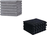 Homaxy Kitchen Towels 18 x 28 Inches and 13 x 28 inches, Set of 10 Bulk Cotton Kitchen Towels V1258-DP02-F-177