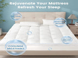 1500GSM Bamboo Mattress Topper Extra Thick 10CM Bed Topper Single 90 x 191 40 cm V201-W13484774