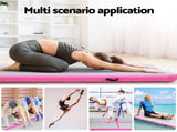 Everfit 4M Air Track Gymnastics Tumbling Exercise Cheerleading Mat Inflatable Pink ATM-4-1-01M-PK
