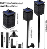 2-Pack Solar Garden Stake Light with Floral Pattern 12 LED Outdoor Decorative Light with Multiple V1107-SOLAR GARDEN STAKE LIGHT WITH FLORAL PATTERN