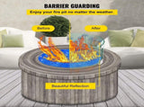 Fire Pit Wind Guard Tempered Glass Flame Guard 17x17x6 In 1/4-In Thick V952-YXBLFFBYC1760EG1YV0