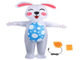 Inflatable Bunny Costume 210T Polyester Waterproof Blow Up Egg Holding Bunny Party Costume V1294-YM0901-3115240009411