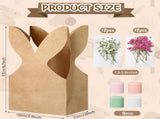 24 Set Boho Bow Easter Bunny Party Favor Bags DIY Bunny Gift Boxes with Neutral Bow Ribbon and Dried V1258-DP02-WO-213