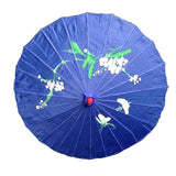 12x PARASOL UMBRELLA Chinese Japanese Bamboo Flower Pattern 80cm Large BULK - Blue V563-BR-12PARUMBRLA-BLU