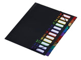 Waterproof Plastic A4 File Organiser Expandable Document Folder 12-pocket Colorful Sections Elastic V1370-AZ4-12951