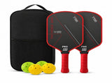 Pickleball Paddles Set of 2, USAP Approved T700 Carbon Fiber Pickleball Rackets with 4 Balls & Carry V1197-TY-081905