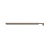 70cm Reeded Single Shower Glass Screen with Nickel F-brackets & Square Pole V63-916631