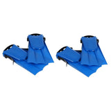 2 Pairs Short Rubber Swim Flippers for Adults, Comfortable for Swimming and Training V1192-AZ-W-20450