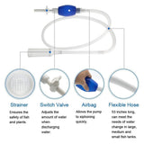 Aquarium Fish Tank Cleaning Kit Tools Algae Scrapers Set 5 in 1 & Fish Tank Gravel Cleaner - Siphon V1366-AZ2-W-24427