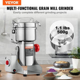VEVOR 500g Commercial Spice Grinder Electric Grain Mill Grinder High Speed V952-DDDPSGWYMJ501AHOIV3