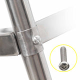 SOGA 2 Tier 81x46x85cm Stainless Steel Kitchen Dining Food Cart Trolley Utility Round Small FOODCART1105