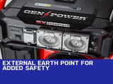 GENPOWER Portable Petrol Generator 8.4kW Max 6kW Rated Single Phase 18HP 420cc 4-Stroke Engine V219-GENPTLGPRB12K