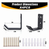 12 Pcs Jack Stands Wall Mount Organizer, Car Jack Stands Storge Rack/Hanger/Hook Wall Mount Heavy V1366-AZ2-W-14518