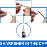 2.0mm Mechanical Pencil Lead Pencil for Draft Drawing Carpenter Crafting Art Sketching with 12 Pcs V1188-ZC-LHJ-532