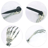Halloween Glowing Skeleton Head Hands Arms Stakes Luminous Outdoor Decor for Lawn Garden Yard V1294-YM0716-10351200