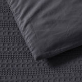 Bianca Kahlani Charcoal Waffle Quilt Cover Set Queen V442-BCA-QUILTCS-KAHLANI-CHARCOAL-QS