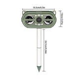 Solar Animal Repeller with LED Flash and Ultrasonic Deterrent - Outdoor Motion Sensor Pest Deterrent V888-ELOSUNG57351
