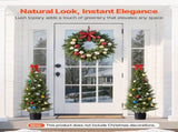 Artificial Topiary Cedar Trees, 2 Set 1219mm Faux Pine Shrubs Plants, Fake Silk Tree Look Real, Easy V952-XSRGXJS48YCXNM7Y5001V0