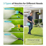 5L Electric Garden Sprayer with Telescopic Wand 3 Mist Nozzles, Shoulder Strap, Rechargeable V1107-119-62883