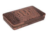 Cigar Humidor Case Cigarettes Portable Leather Humidifier Travel Cigar Box with Zipper for 4pcs V1294-YM3117220227311-0421