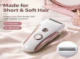 4-in-1 women's hair removal, electric epilator, shaver, foot file, trimmer, USB rechargeable, IPX6 V1347-111-56672-SKY-L