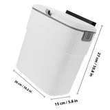 White PP ABS Automatic Trash Bin for Home Use Easy Lid Open Pull and Lift V1192-AZ-W-32902