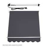 Instahut Motorised Pivot Arm Awning Window Sun Shade 1.8 X 2.1M Grey AWN-B-FIXED-RM-18-GREY