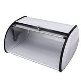 Bread Bin Bread Box Bread Holder Storage Container With Small Window for Kitchen Countertop White V1294-YM0521-3117230095612