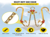 V Bridle Chain, 5/16 in x 2 ft Tow Chain Bridle, Grade 80 V-Bridle Transport Chain, 9260 Lbs Break V952-SZGLTJ5162FT00001V0