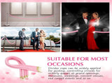 4 Pieces Pink Velvet Stanchion Rope 5 Feet Ropes with Gold Clasps for Party Hotels Wedding Movie V1259-DP01-A-5521