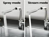 Cefito Kitchen Mixer Tap Pull Out Rectangle 2 Mode Sink Basin Faucet Swivel WELS Chrome TAP-A-82H48-SI