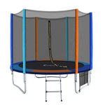 Everfit 8FT Trampoline for Kids w/ Ladder Enclosure Safety Net Pad Gift Round TRAMPO-B-8FT-MC