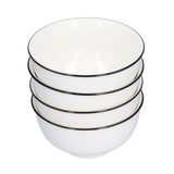 4PCS 6in Soup Bowl White Ceramic Noodle Bowl Eco Friendly Rice Bowl for Kitchen Restaurant V1294-YM0523-3118210320011