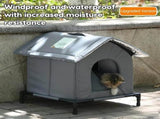 Gray Cat and Dog Bed, Waterproof Insulated Durable House, Compatible with Cats and Dogs, Winter V1188-MS-325-0002