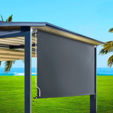 Instahut 1.5X2.5M Outdoor Blinds Awning Roll Down Canopy Retractable Outdoor Blinds Window Shade AWN-B-DOWN-PS-15-GREY