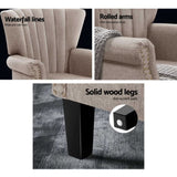 Artiss Armchair Wingback Beige Andrew UPHO-C-EMPO-TA