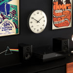 Newgate Radio City Wall Clock Black Arabic Dial - Matte Blizzard Grey V398-NM-RADC254BGY