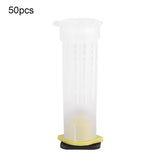 50 PCS Beekeeping Rearing Cup Kit Bee Queen Cages Roller Beekeeper Tool Equipment V1294-YM0722-JY05064-01