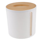 Paper Roll Holder Organizer with Stable Base and Lid for Home Bathroom Kitchen V1369-AZ3-W-10631