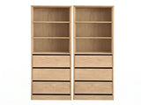 Artiss 2x Chest of 3 Drawers Tallboy Cabinet Pine FURNI-L-CDR-3D3S-WD-ABX2