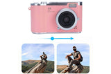 HD 1080P Flip Screen Retro Digital Camera 2.4-inch Display with 64GB TF Card - Pink V1263-JX-6746-2