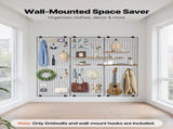 3 Packs Grid Wall Panels, 610 x 1828 mm Wire Grid Panels Display Rack, Wall-Mounted Art Display V952-BGWGQ7080INC1MICW001V0