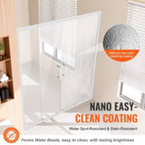 VEVOR Semi-frameless Double Sliding Shower Door SGCC Tempered Glass 1/4" Chrome V952-DBKSMTLYSM6MDOGXSV0