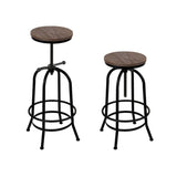 Artiss 4x Bar Stools Kitchen Dining Chairs Adjustable Wooden Vintage Stool BA-TW-V17-T14134-BKX4