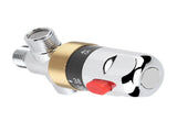 G1/2in Bathtub Thermostatic Mixing Valve Water Temperature Pipe Basin Thermostat Control V1294-YM0727-JY14021