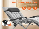 Zero Gravity Chair, 33 inch Zero Gravity Recliner Lounge Chair for Indoor and Outdoor, Adjustable V952-LZLTYHS33HHK90DO9V0