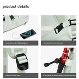Black Large Capacity Travel Backpack - Waterproof Polyester Hiking Rucksack with Shoe Compartment V888-ELOSUNG56189-1